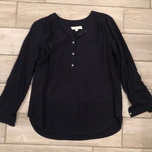Navy loft blouse/tunic